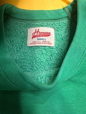 HOMAGE Sz small Mint Green Crewneck Sweater